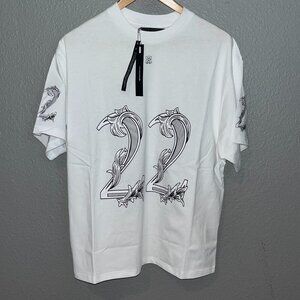 AMIRI MA BAROQUE 22 LOGO MEN'S OVERSIZED TEE T-SHIRT - WHITE - New with tags - S